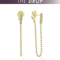 Sale LAGOS The Drop 18K Gold And Diamond Drop Earrings