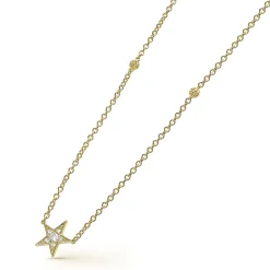 New LAGOS The Drop 18K Gold And Diamond Star Chain Necklace
