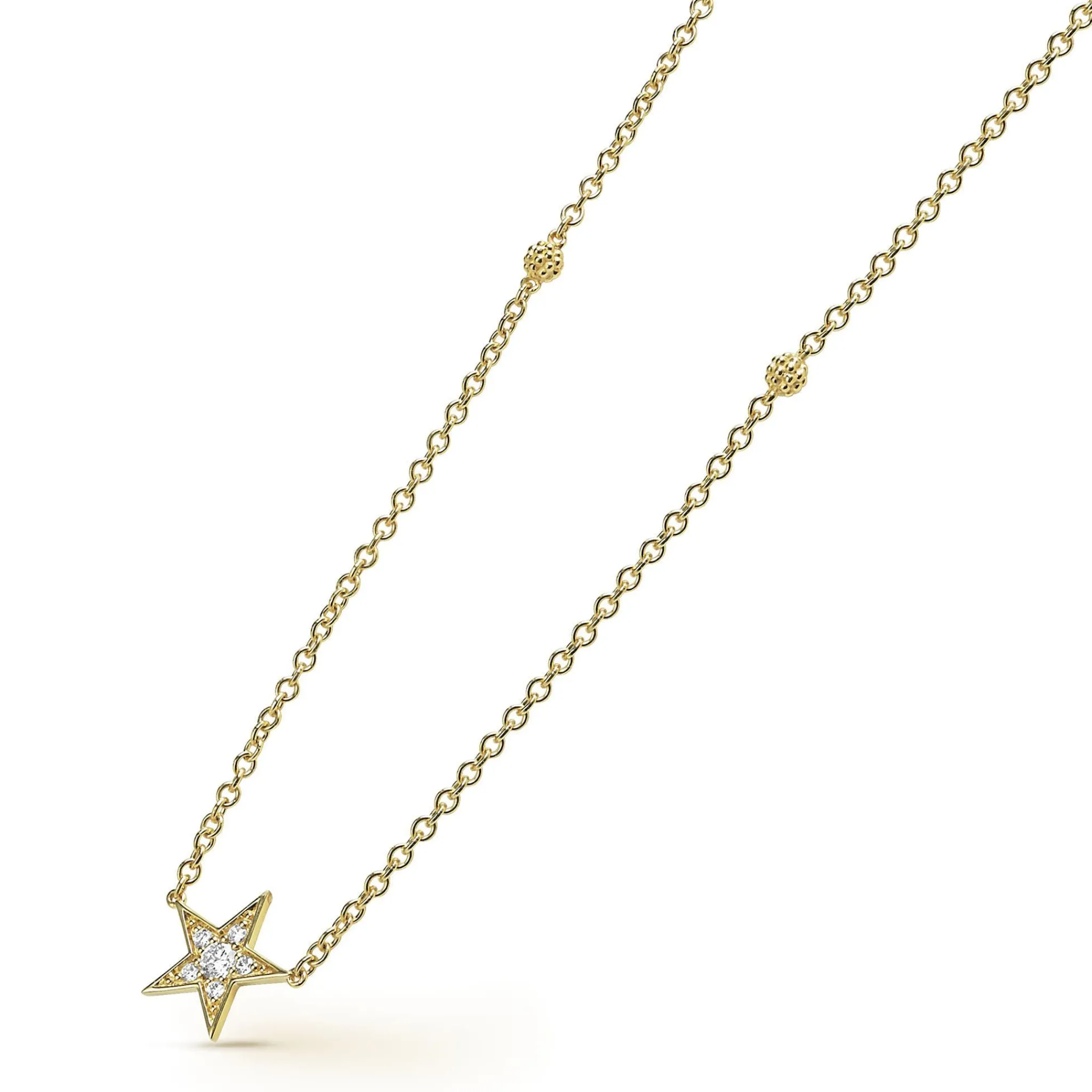 Sale LAGOS The Drop 18K Gold And Diamond Star Chain Necklace