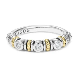 Store LAGOS Three Diamond Stacking Ring