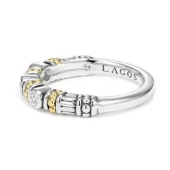 Best Sale LAGOS Three Diamond Stacking Ring