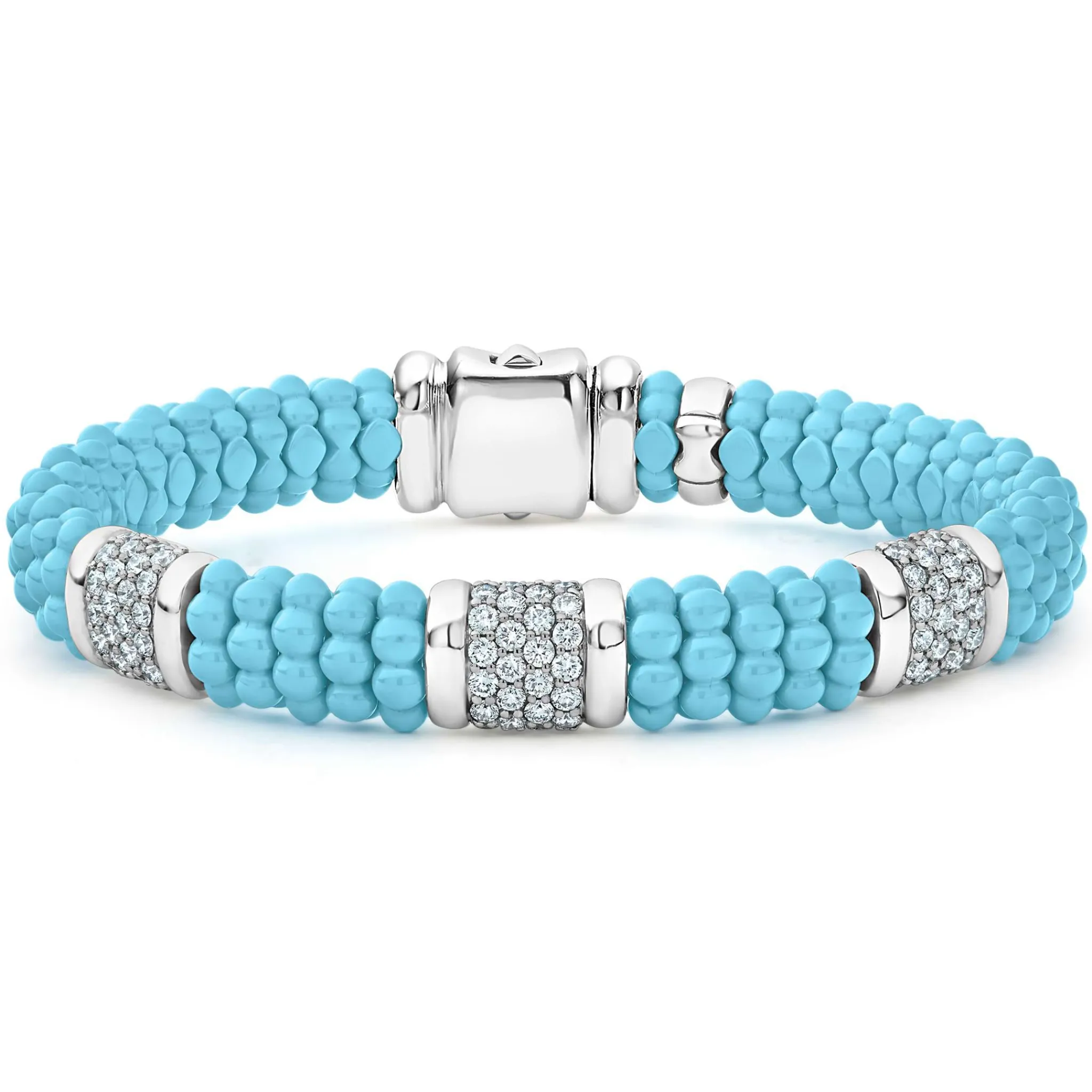 Cheap LAGOS Three Station Ceramic Diamond Bracelet | 9Mm