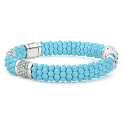 Cheap LAGOS Three Station Ceramic Diamond Bracelet | 9Mm