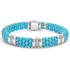 Hot LAGOS Three Station Ceramic Diamond Bracelet | 9Mm