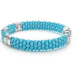 Hot LAGOS Three Station Ceramic Diamond Bracelet | 9Mm