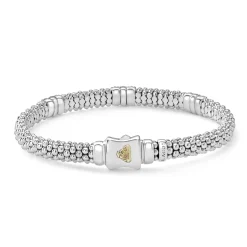 Hot LAGOS Three Station Diamond Caviar Bracelet | 6Mm