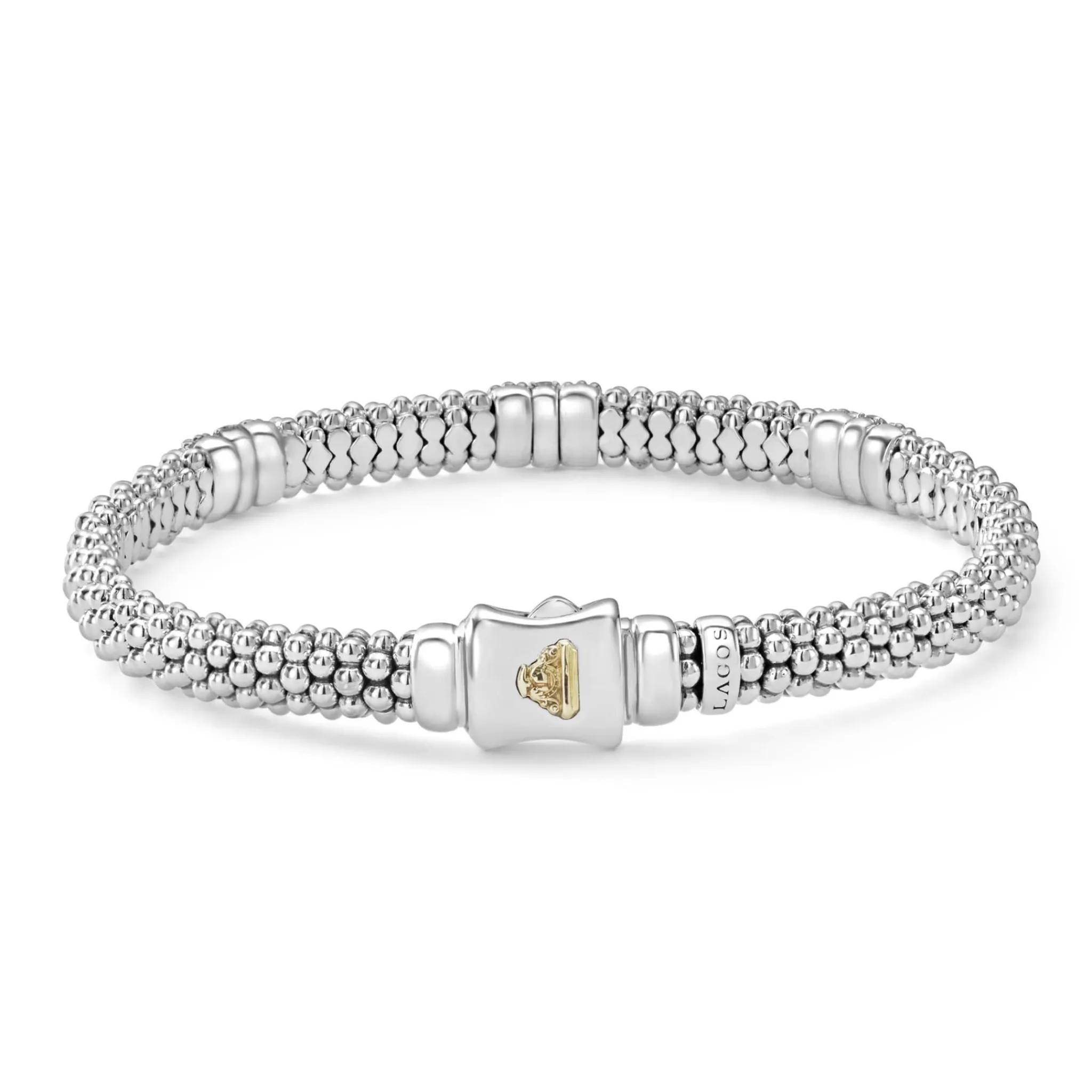 Flash Sale LAGOS Three Station Diamond Caviar Bracelet | 6Mm