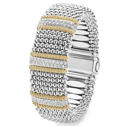 Store LAGOS Three Station Diamond Caviar Bracelet | 23Mm
