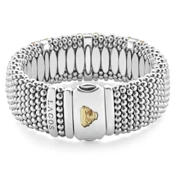 Store LAGOS Three Station Diamond Caviar Bracelet | 23Mm