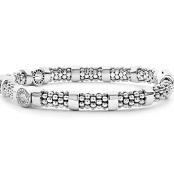 Cheap LAGOS Three Station Diamond Circle Caviar Bracelet | 6Mm