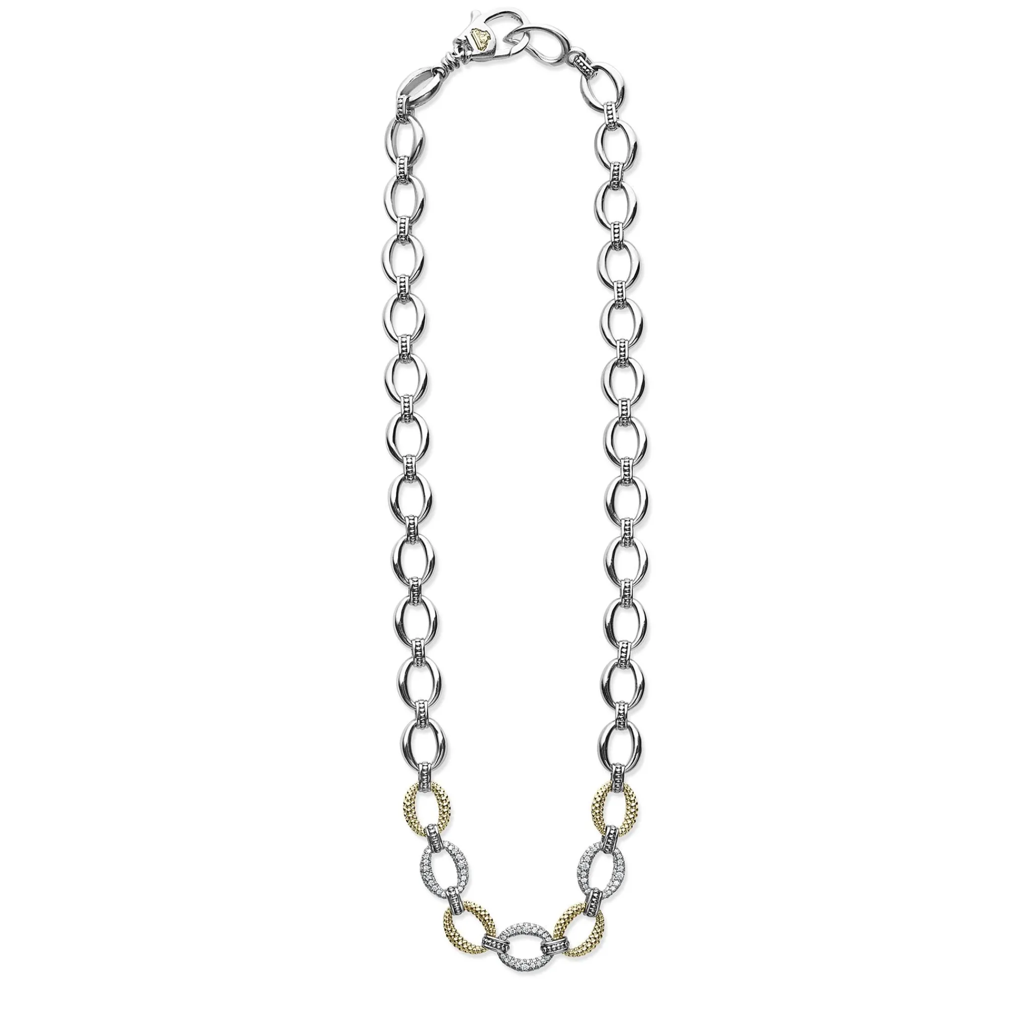 Best LAGOS Three Station Diamond Link Necklace
