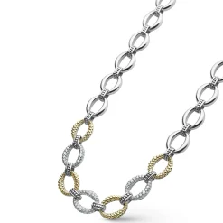 Best LAGOS Three Station Diamond Link Necklace