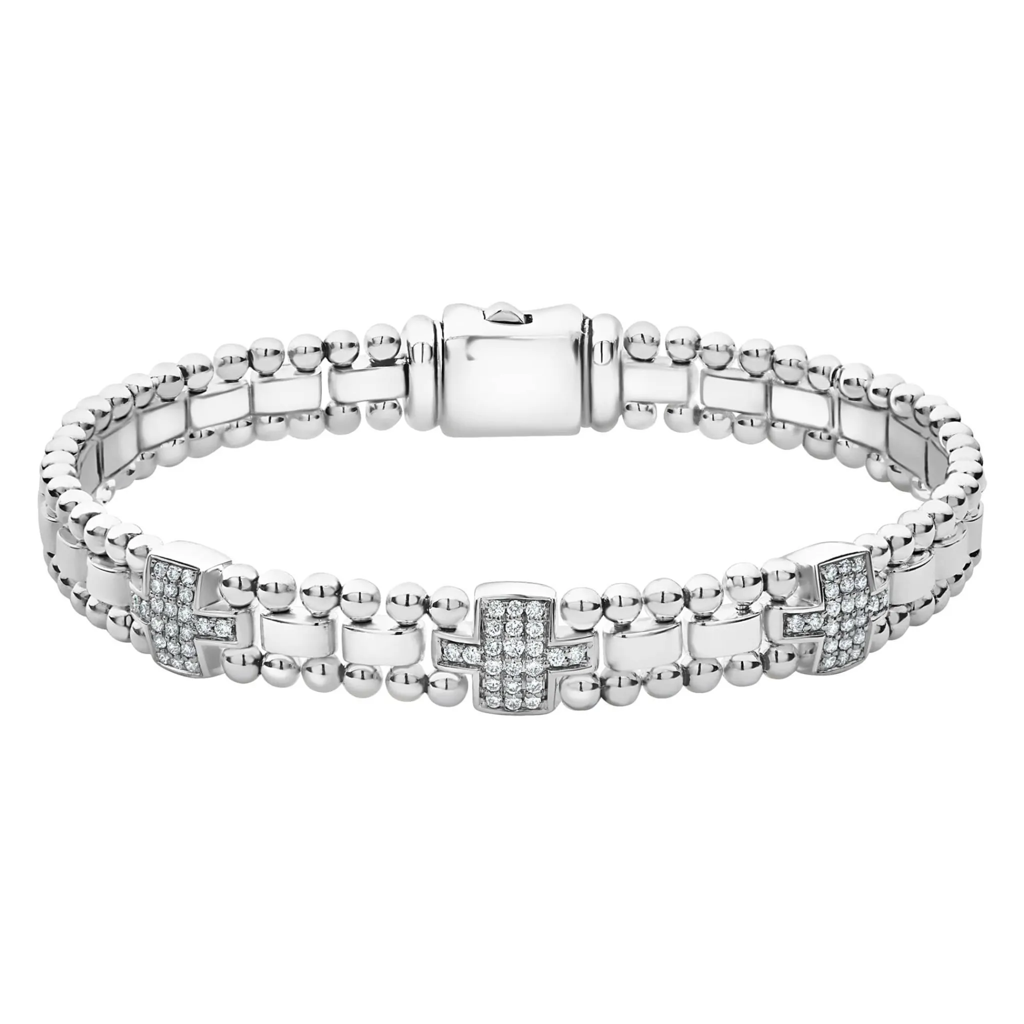 Discount LAGOS Three Station Diamond Link Bracelet