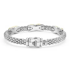 Hot LAGOS Three Station Diamond X Caviar Bracelet | 6Mm