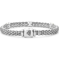 Best Sale LAGOS Three Station Gold X Diamond Caviar Bracelet | 6Mm