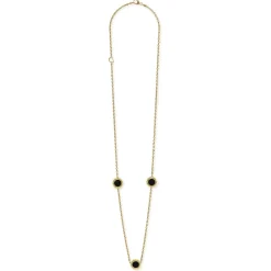 Discount LAGOS Three Station Round Onyx Necklace