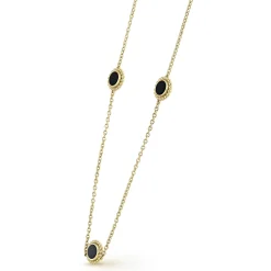 Store LAGOS Three Station Round Onyx Necklace