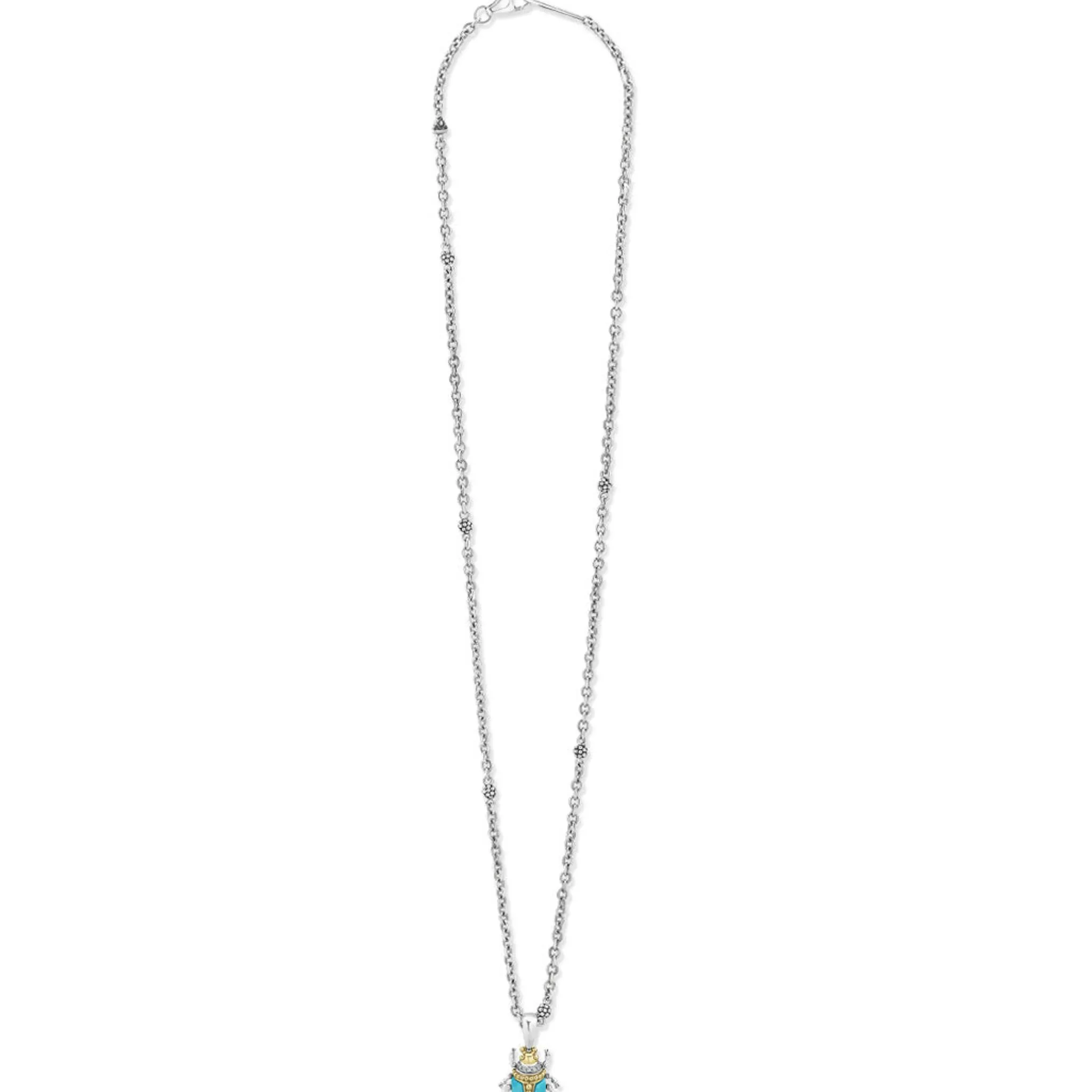 Best Sale LAGOS Turquoise Beetle Diamond Pendant Necklace