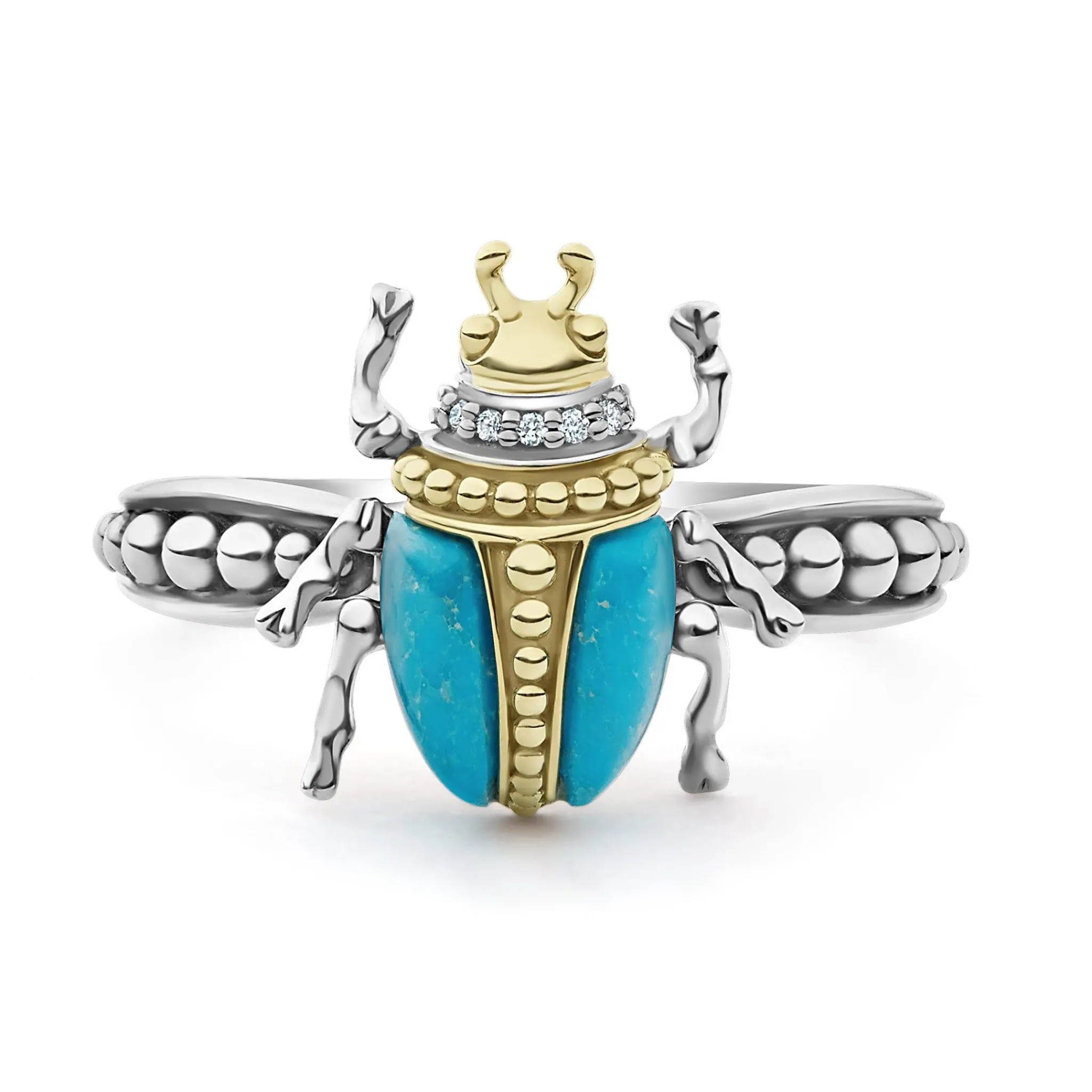 Clearance LAGOS Turquoise Beetle Diamond Ring