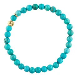 Hot LAGOS Turquoise Gold Station Bead Bracelet