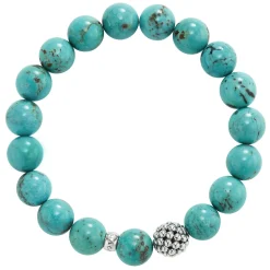 Flash Sale LAGOS Turquoise Silver Station Bead Bracelet