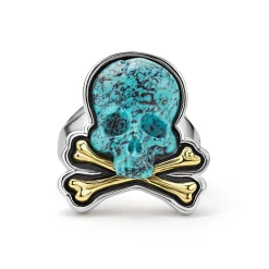 Discount LAGOS Turquoise Skull And Bones Statement Ring