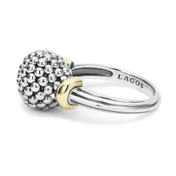 Flash Sale LAGOS Two-Tone Caviar Ball Ring