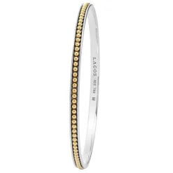Clearance LAGOS Two-Tone Caviar Beaded Bangle
