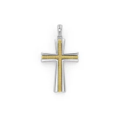 Flash Sale LAGOS Two-Tone Caviar Beaded Cross Amulet