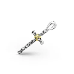Cheap LAGOS Two-Tone Caviar Beaded X Cross Amulet
