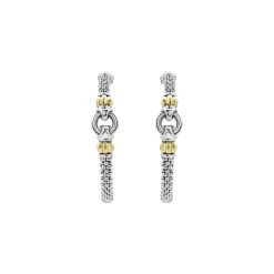 Hot LAGOS Two-Tone Caviar Hoop Earrings