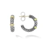 Online LAGOS Two-Tone Caviar Huggie Earrings