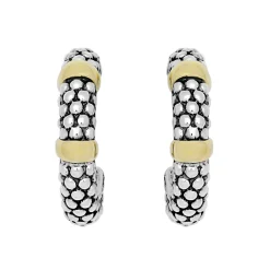 Online LAGOS Two-Tone Caviar Huggie Earrings