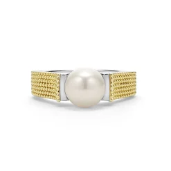 Shop LAGOS Two-Tone Caviar Pearl Ring
