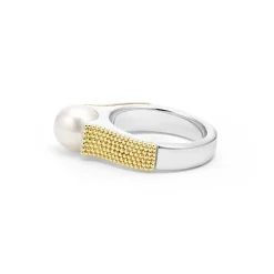 Online LAGOS Two-Tone Caviar Pearl Ring