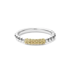 Flash Sale LAGOS Two-Tone Caviar Stacking Ring