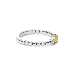 Flash Sale LAGOS Two-Tone Caviar Stacking Ring