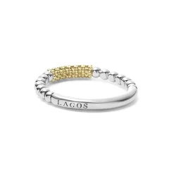 Flash Sale LAGOS Two-Tone Caviar Stacking Ring