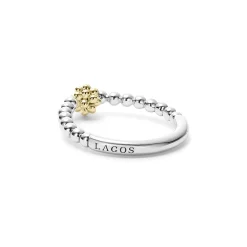 Cheap LAGOS Two-Tone Caviar Stacking Ring