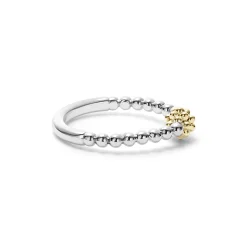 Cheap LAGOS Two-Tone Caviar Stacking Ring