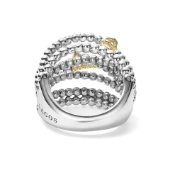 Shop LAGOS Two-Tone Caviar Statement Ring