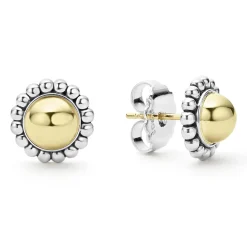 Shop LAGOS Two-Tone Caviar Stud Earrings