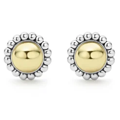 Shop LAGOS Two-Tone Caviar Stud Earrings