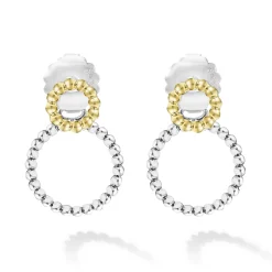 Discount LAGOS Two-Tone Circle Drop Earrings