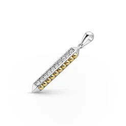 Clearance LAGOS Two-Tone Diamond Bar Amulet