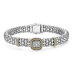 Best LAGOS Two-Tone Diamond Caviar Bracelet | 9Mm