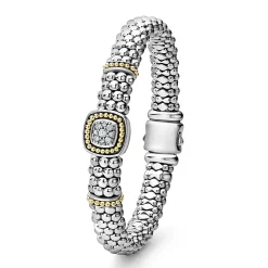 Best LAGOS Two-Tone Diamond Caviar Bracelet | 9Mm
