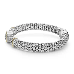 Best LAGOS Two-Tone Diamond Caviar Bracelet | 9Mm