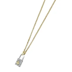 Best LAGOS Two-Tone Diamond Lock Necklace