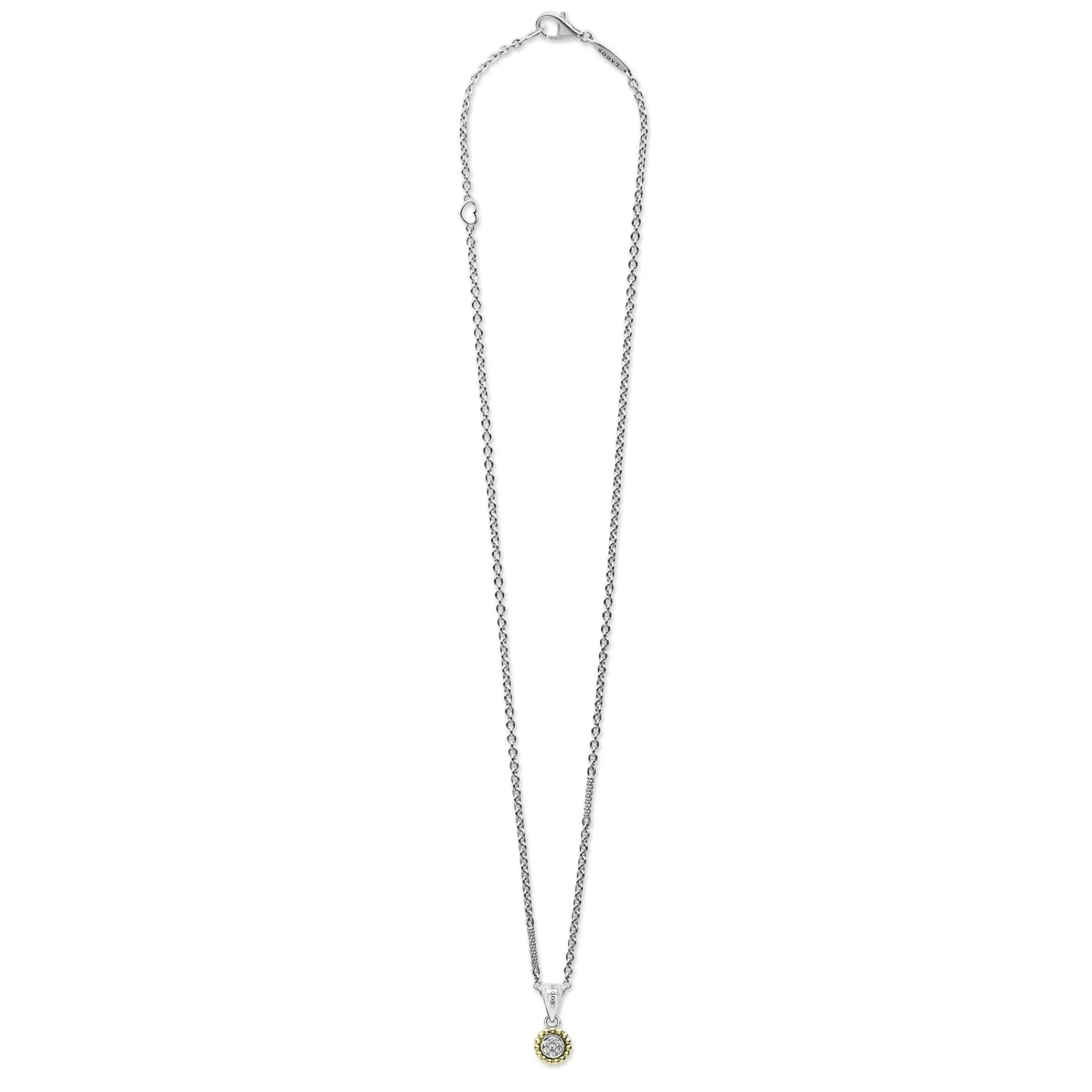 New LAGOS Two-Tone Diamond Pendant Necklace